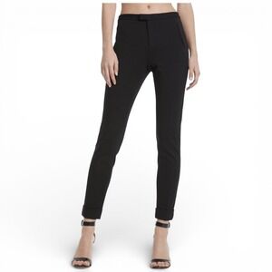 ATM Anthony Thomas Melillo Ponte Slim Crop Ankle Pants Size 12 Black Cuffed $295